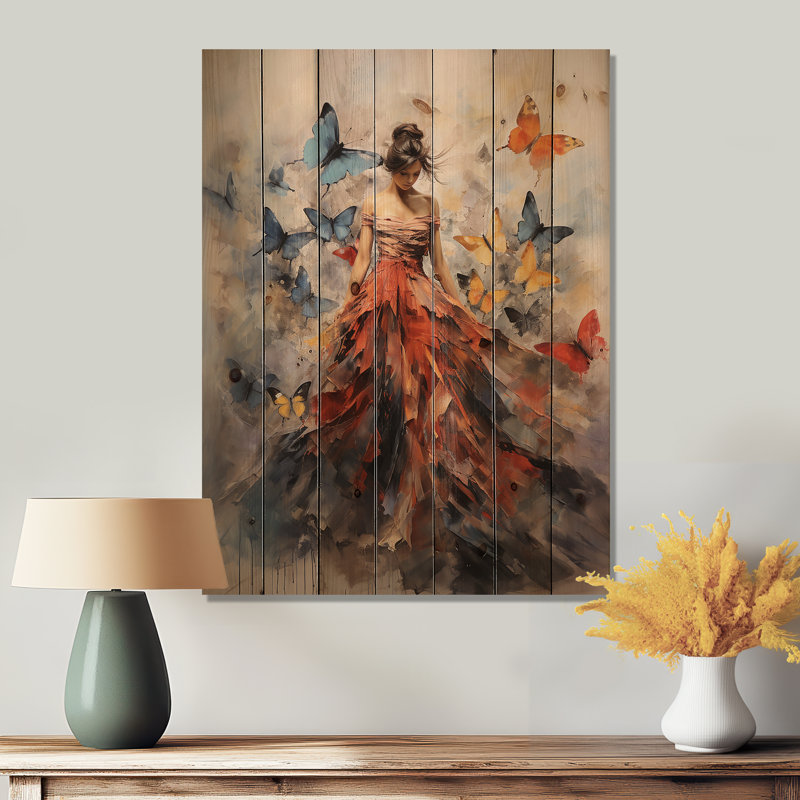 Ermont - Décoration murale animaux sur bois de pin naturel, H 32 po x l 24 po