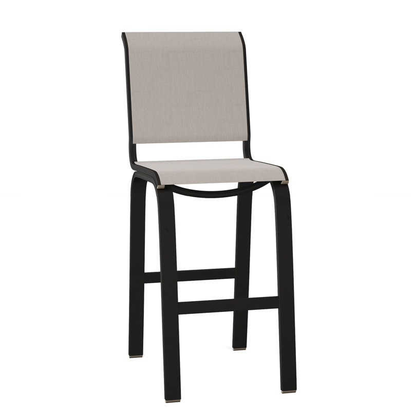Tabouret de bar 29,5 po Holna, Noir texturé, Huître Augustine