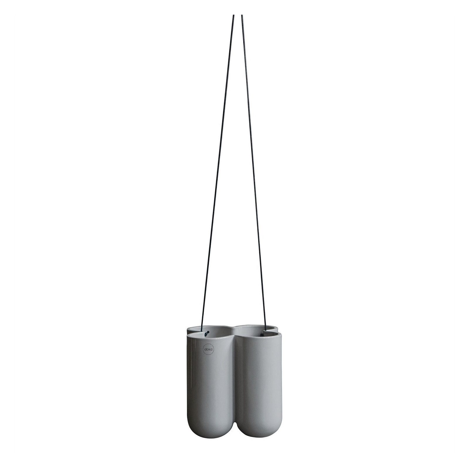  Ceramic Pot Planter, Gray, 5.51" H x 5.51" W x 5.51" D