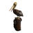 Hand Crafted Outdoor Pelican on Tree Stump Bronze Statue Fountain 43" x 24" x 76"H