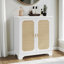 Buffet avec portes décoratives en rotin, armoire de rangement pour buffet, console, armoire décorative, convient aux couloirs, entrées, salons