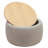 Round Storage Ottoman, 2 in 1 Function, Work as End table and Ottoman-1700315943
