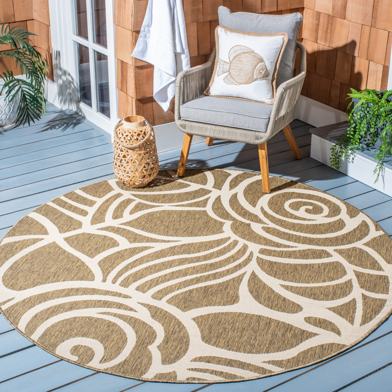 Tapis d'intérieur / extérieur Arneshia, Rond 6 pi 7 po