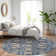 Machine Washable Indoor/Outdoor Cicel ACN1149 Navy Rug