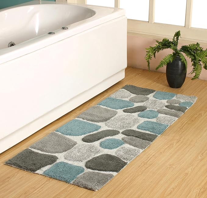 Tapis pour salle de bain Creline, Vert