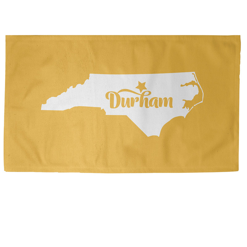Tapis jaune pour caroline du nord de durham, Rectangle 5 pi x 7 pi