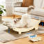 Lit à griffer pour chat 2 en 1 en sisal naturel durable et élégant et en bois multi-couches pour chats Repos confortable et entretien des pattes Parfait pour les petits et grands chats
