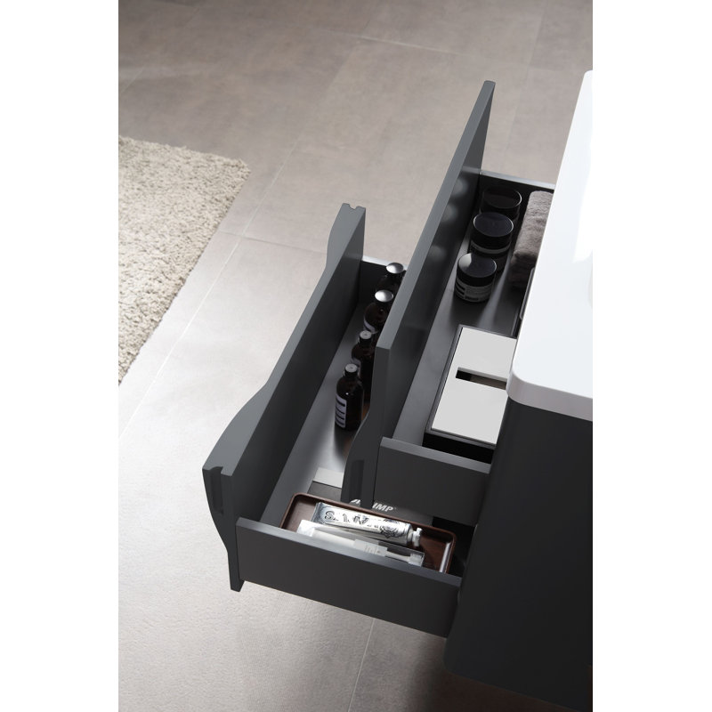 Colmar 30" W Single Wall Mounted Vanity, Dark Gray