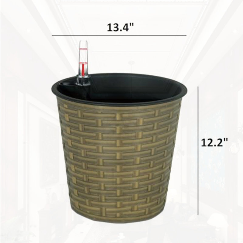 Self-watering Wicker Decor Planter