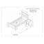 Lit plateforme avec table de chevet