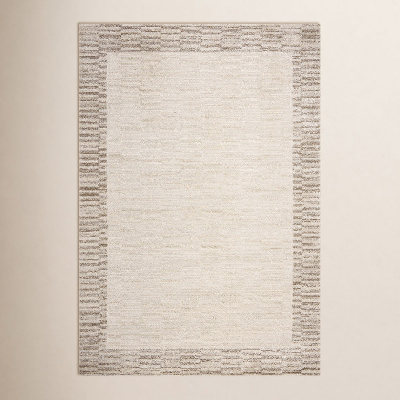 Tapis ivoire / galet Chris Loves Julia x Loloi Calvin, Rectangle 9 pi 6 po x 12 pi 6 po