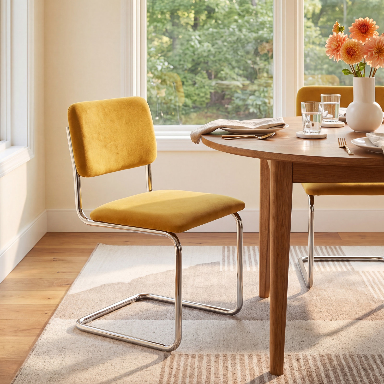Walsh Velvet Dining Chair, Gold