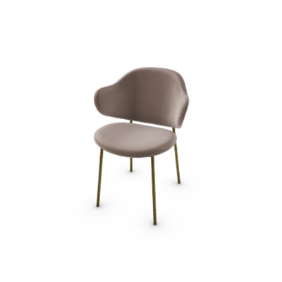 Holly Upholstered Armchair with Metal Frame