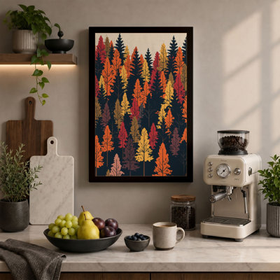 Autumn Forest Canopy Boho - Wrapped Canvas
