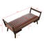 Banc de 52 pouces avec pieds en bois de noyer, style Mid-Century, revêtu de polyuréthane pour la conception de bout de lit brun, chambre en tissu doux