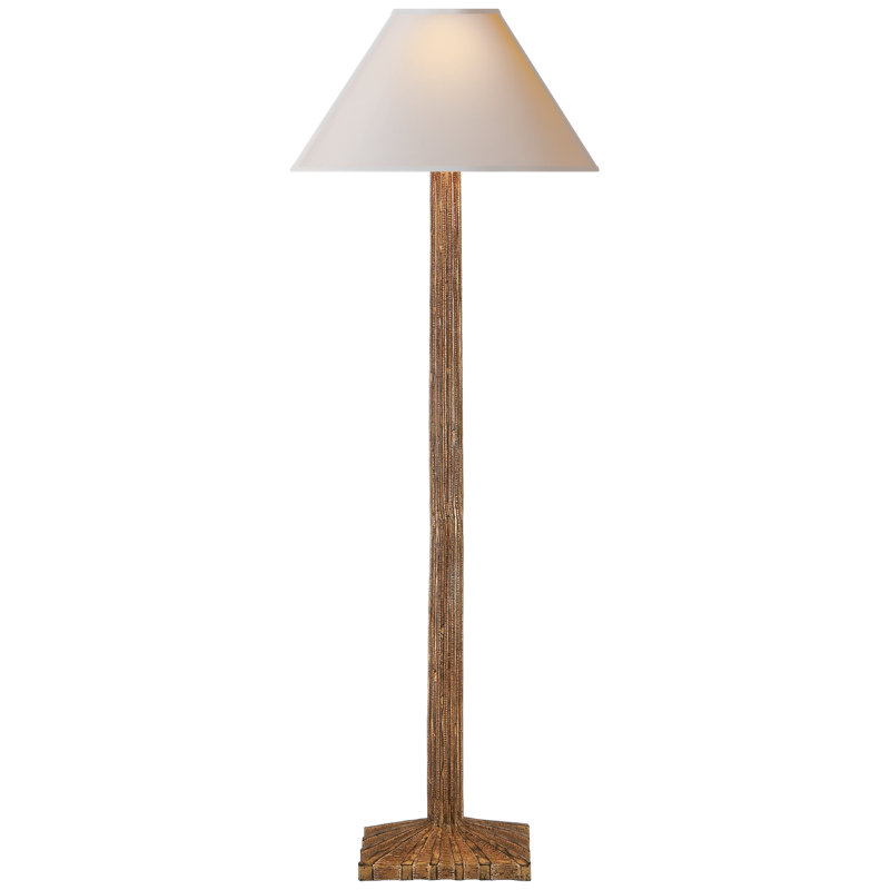 Chapman & Myers Strie Buffet Lamp, Gilded Iron, Fabric
