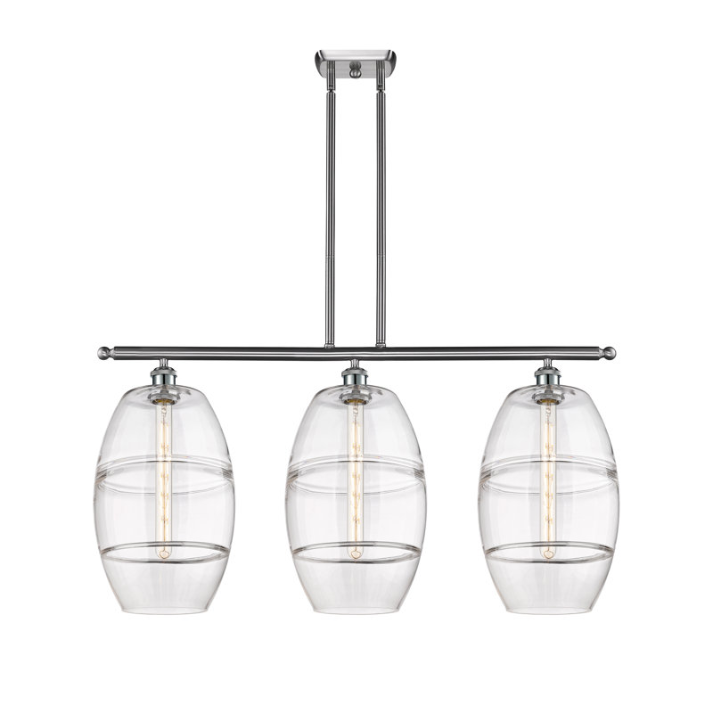 Dundrod 3 - Light Kitchen Island Pendant, Clear, Polished Chrome