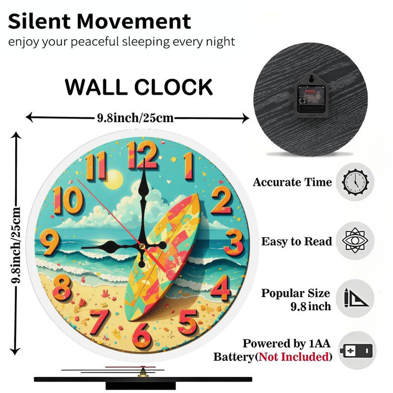 Horloge planche de plage