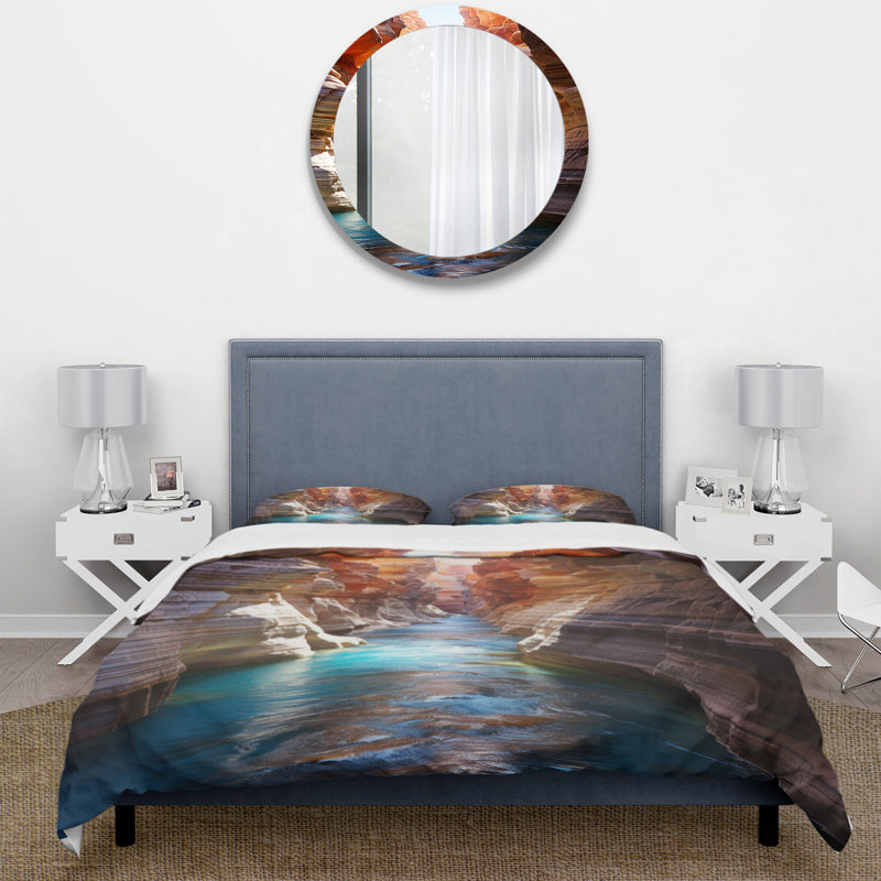 Ensemble de housse de couette Canyon Antelope Turquoise - microfibre polyester Canyon