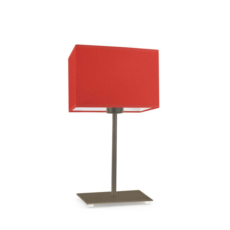 Asaya Metal Table Lamp, Antique Gold, Red