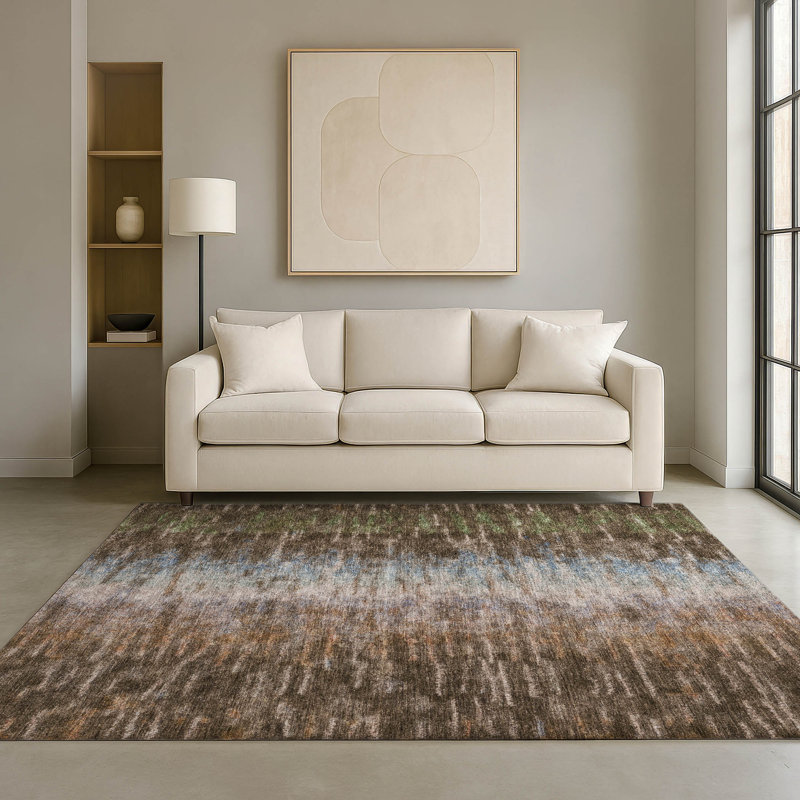 Tapis décontracté de qualité supérieure Mayfield AMF2318, 10 pi x 14 pi, Brun