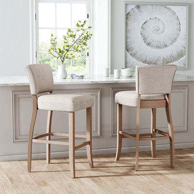 Carbonell Upholstered Counter Stool with Solid Wood Frame