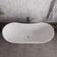 Baignoire autoportante 71 po blanc brillant avec drain interne Streamline-108964564