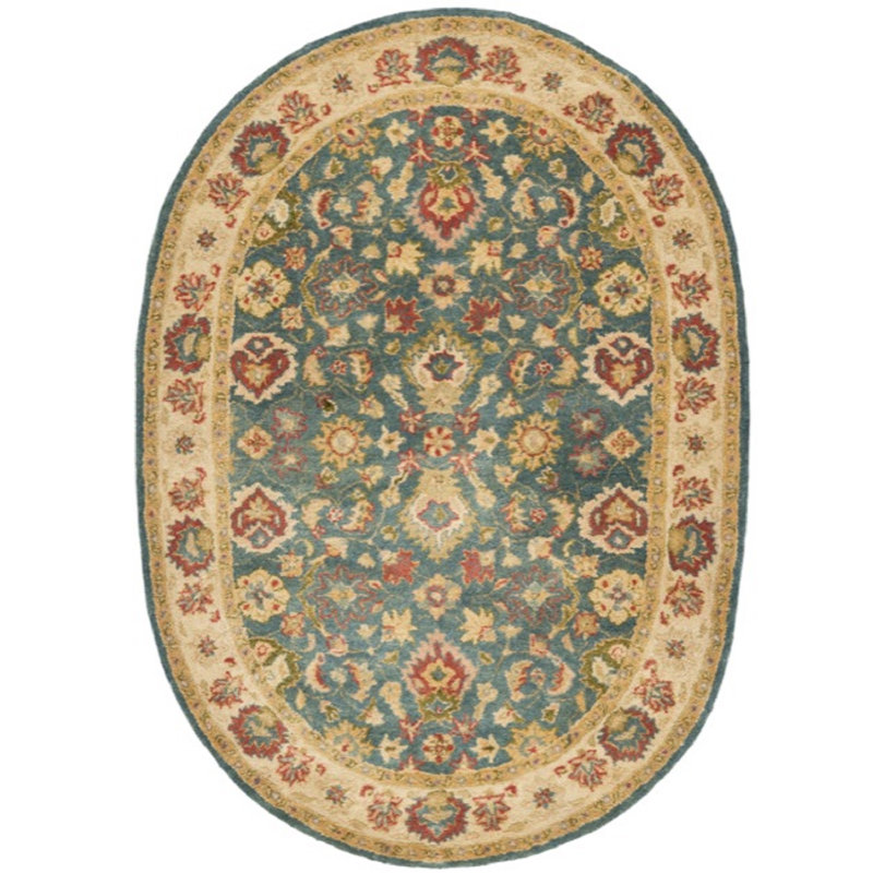Tingley Hand Tufted Wool Oriental Rug, Oval 7'6" x 9'6"