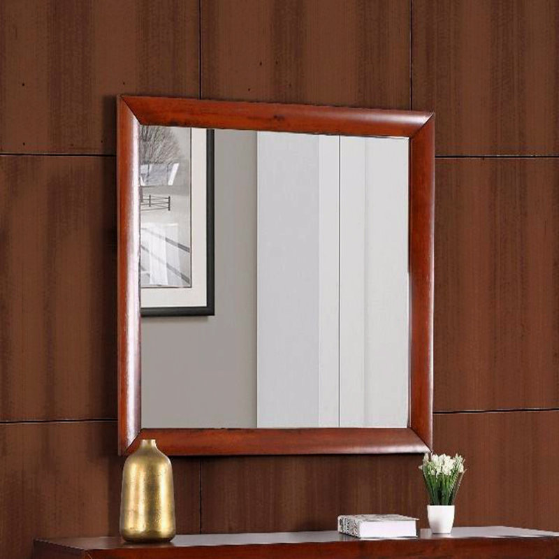 Miroir, 39 po x 35 po, Brun