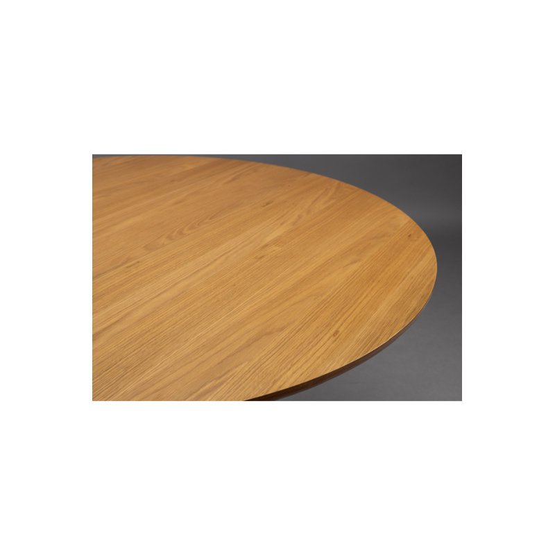Table de salle à manger à piédestal 47 po, Brun