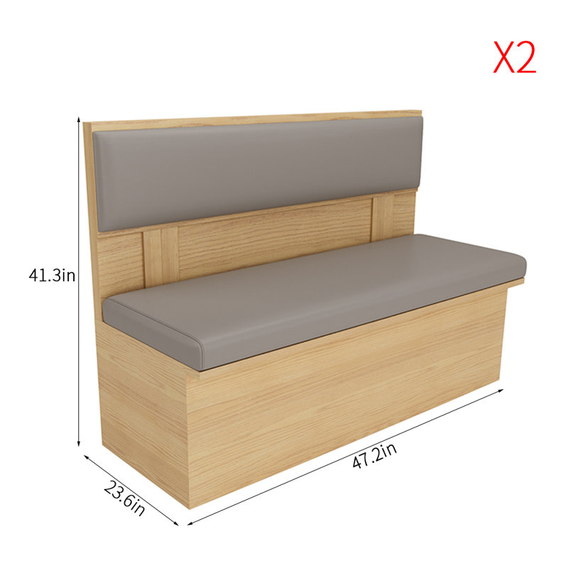 Banc rembourré en similicuir haut de gamme