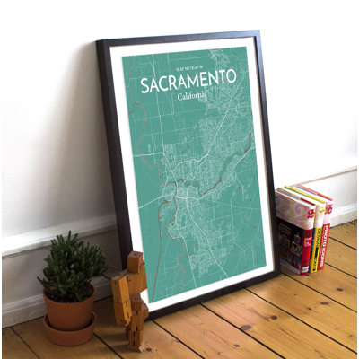 Sacramento City Map - No Frame Print