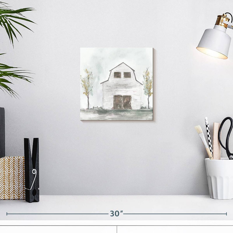 Lilie Rural White Barn IV, 10" H x 10" W