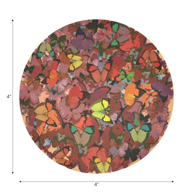 Sous-verres ronds Mariposa, Ocre