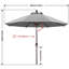 Parasol de patio en oléfine 9 pi 9 pi-681813152