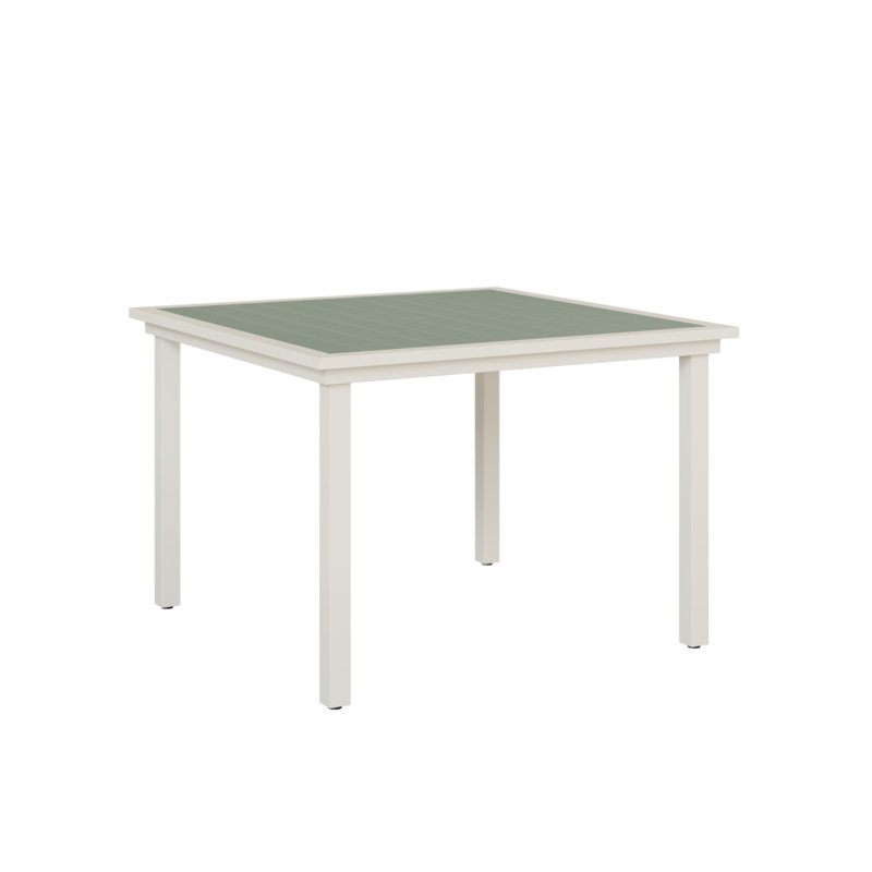 Table de salle à manger carrée 44 po Berlin Gardens Vida, Écume de mer, écume de mer, Blanc mat
