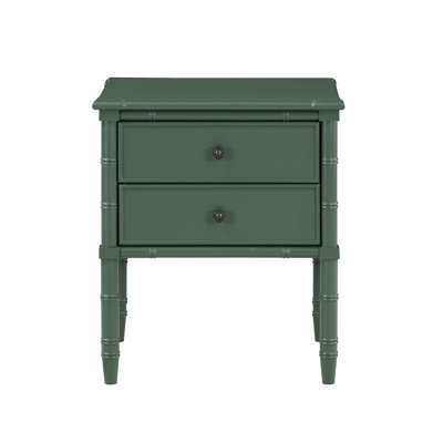 Vintage Green 2-Drawer Nightstand