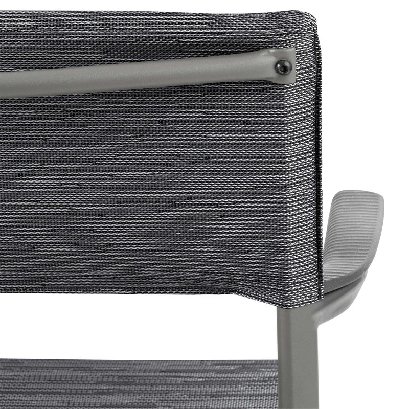 Outdoor Stacking Dining Armchair, Obsidian, Titanium