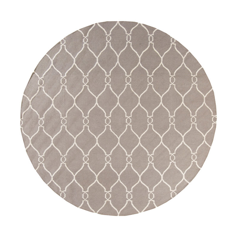 Jouanna Wool Geometric Indoor Rug, Round 8'