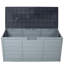 Boîte de rangement pour piscine avec abri de jardin toutes saisons pour terrasse et jardin, 75 gallons en résine