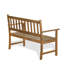 Banc de patio en bois avec dossier Belmont - Bois d'acacia, 48 x 22 x 33 pouces, huile naturelle