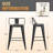 Metal Bucket Seat Bar Stool -1853457854