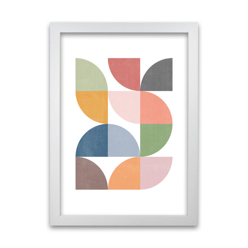 Scandinavian Art A - Print, 42cm H x 30cm W x 3cm D, White Frame