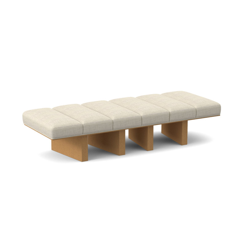 Banc rembourré Oblique, Ambre, Neige Polly