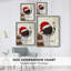 «Christmas St Bernard and Fluffy Owl», reproduction encadrée - bois massif-745409552
