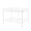 Lit superposé double au-dessus de double, cadre de lit superposé en métal robuste avec échelle intégrée et barrière de sécurité, cadre de lit superposé en métal bas pour enfants, aucun sommier requis, pour les petits espaces, blanc-369655421