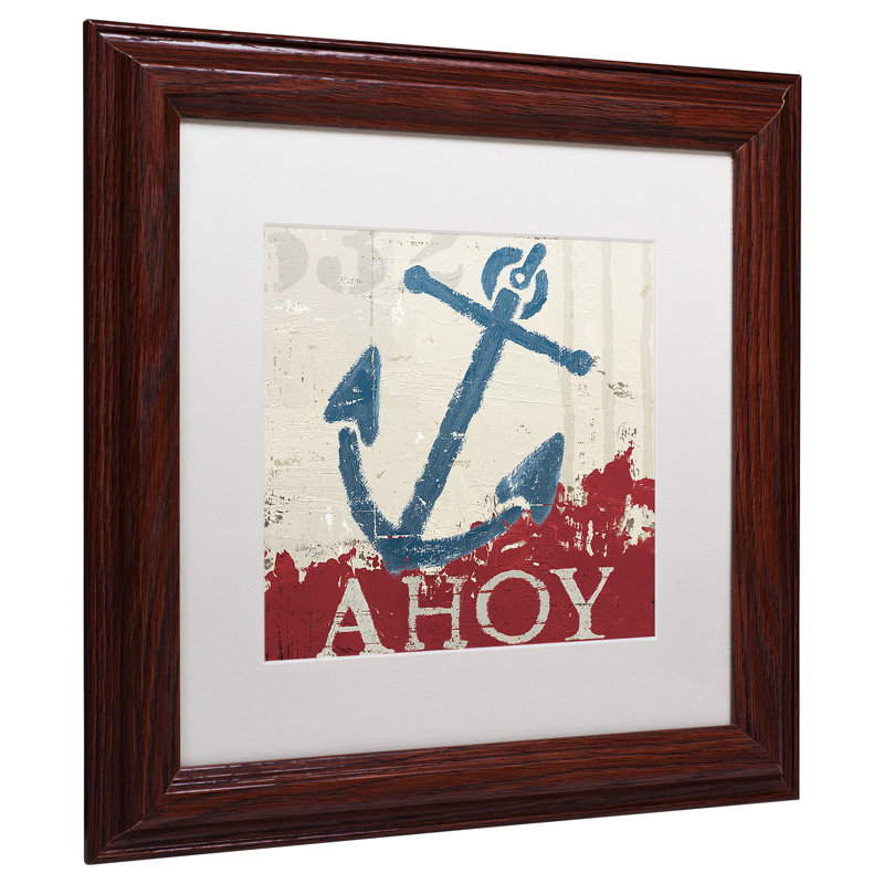 Nautical IV Framed Graphic Art on Canvas with Wood Frame