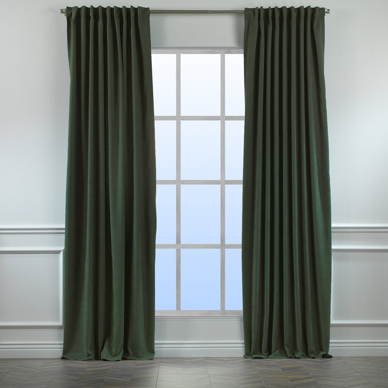 Très grand panneau décoratif simple sur mesure extra large x très long, L 100 po x L 288 po, Vert foncé