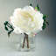 Peony Flower Arrangement in Glass Vase-740358733