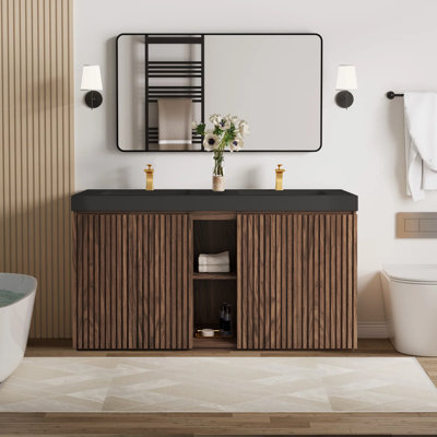 Meuble-lavabo double 60 po Modern